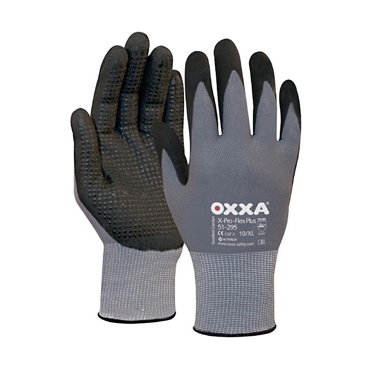 Oxxa Arbeitshandschuhe X-Pro-Flex Plus 51-295 – XXL, 1 Paar – Nylon, Nitrilschaum-Beschichtung