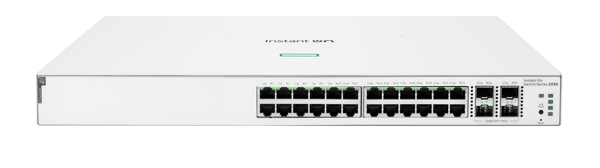 HPE Aruba 1930 JL683B – Managed Switch – 24×GbE, 4×10G SFP+, L2+/L3, PoE+ 195 W, 1U