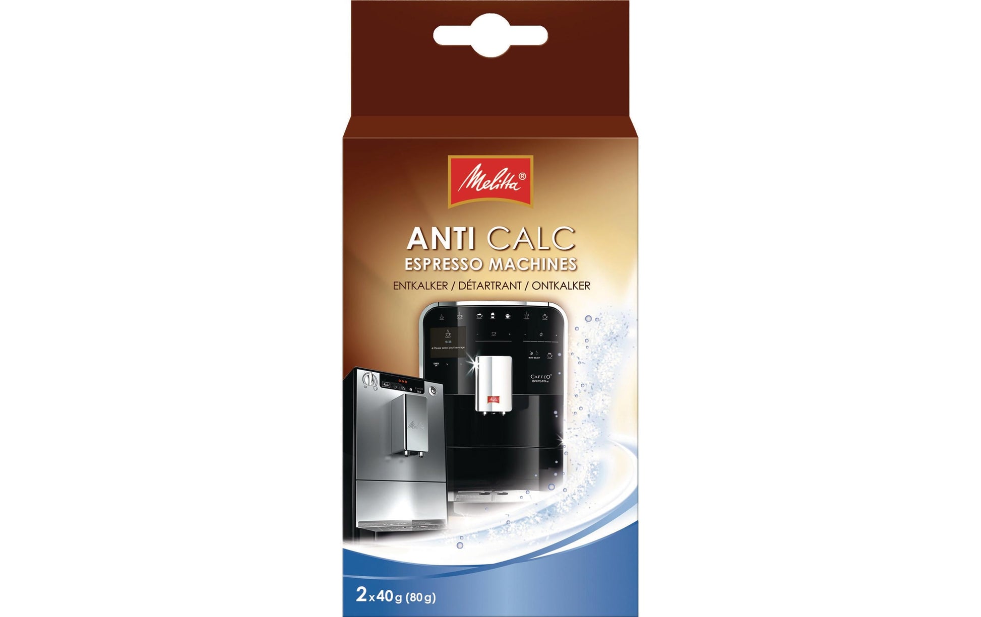 Melitta Entkalker – für Kaffeemaschinen, Pulver, 2 × 40 g