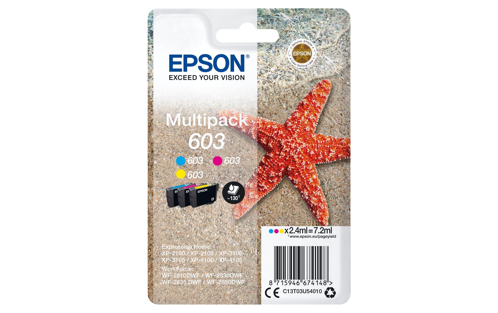 Epson Tintenpatronen-Multipack 603, 3er-Pack – für 603-Serie