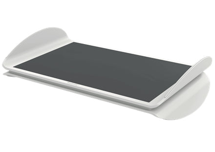 Leitz Fussstütze, höhenverstellbar, neigbar, 50,8 × 30 cm, Höhe 13,5 cm, grau