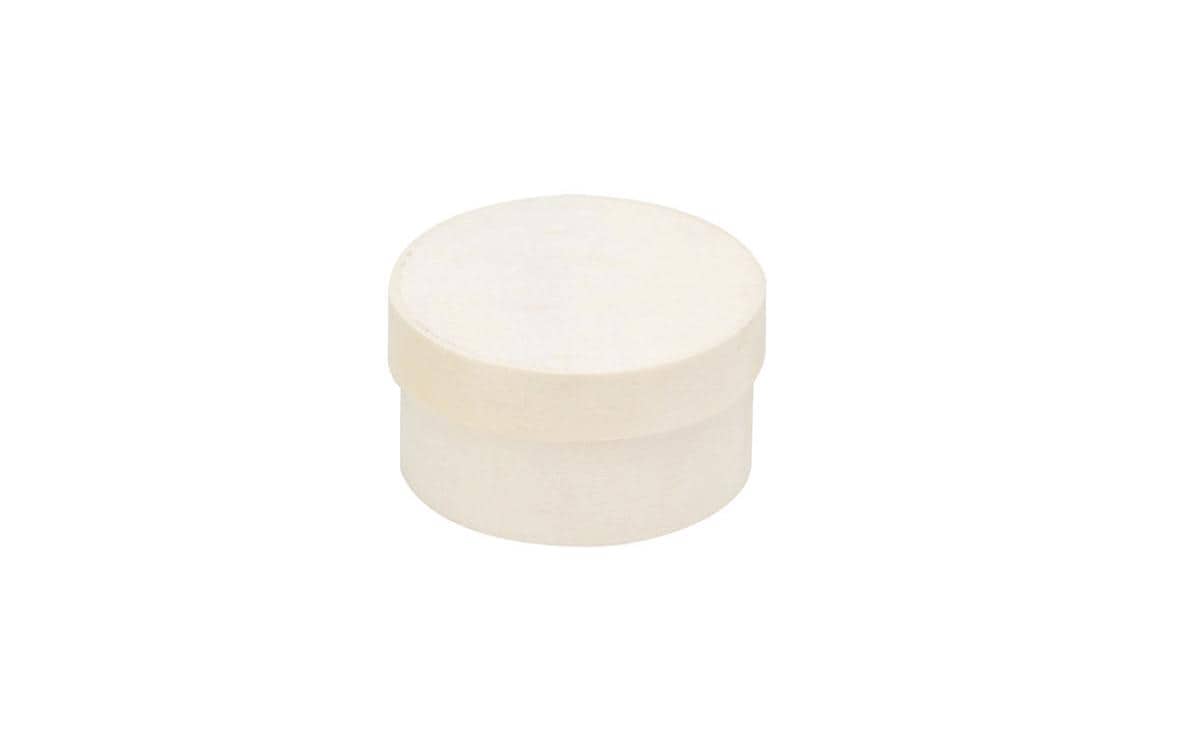 GLOREX Runde Spardose – Holz – Natur – Ø 105 × 55 mm – FSC