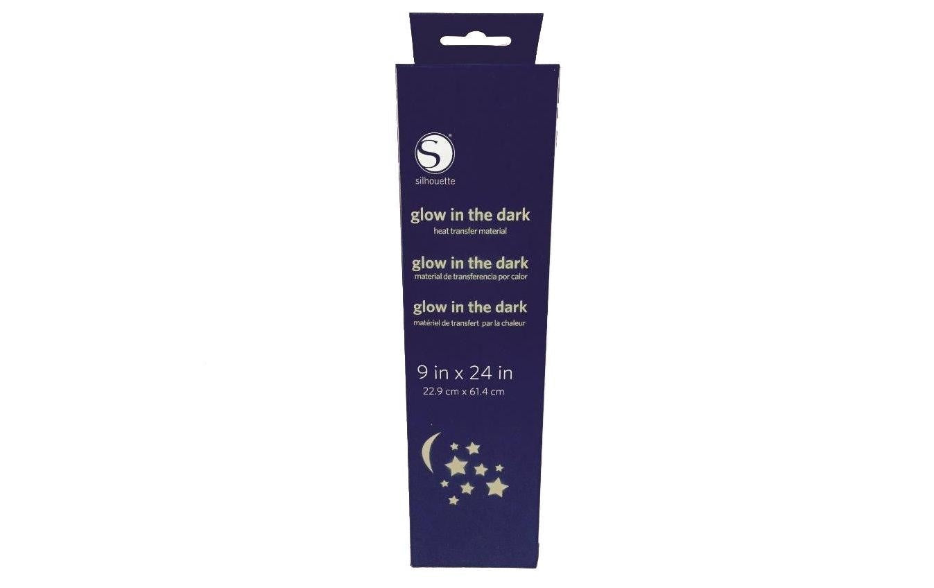 Silhouette Aufbügelfolie (HTV), Flex, Weiss matt, 22,9 × 91,4 cm, leuchtet im Dunkeln, für Schneideplotter
