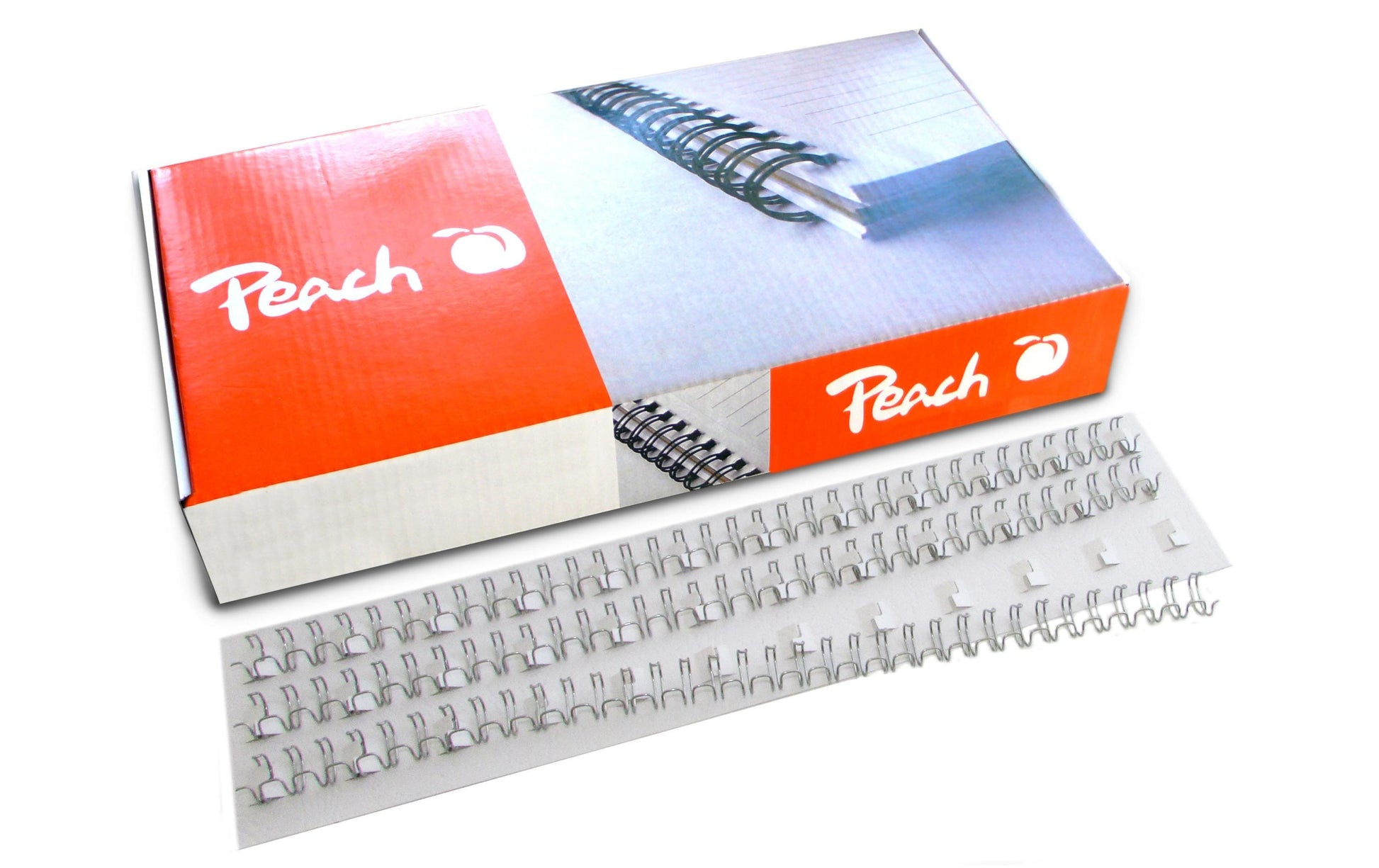 Peach Bindedisc-Ringe – Silber, Metall – 100 Stk.