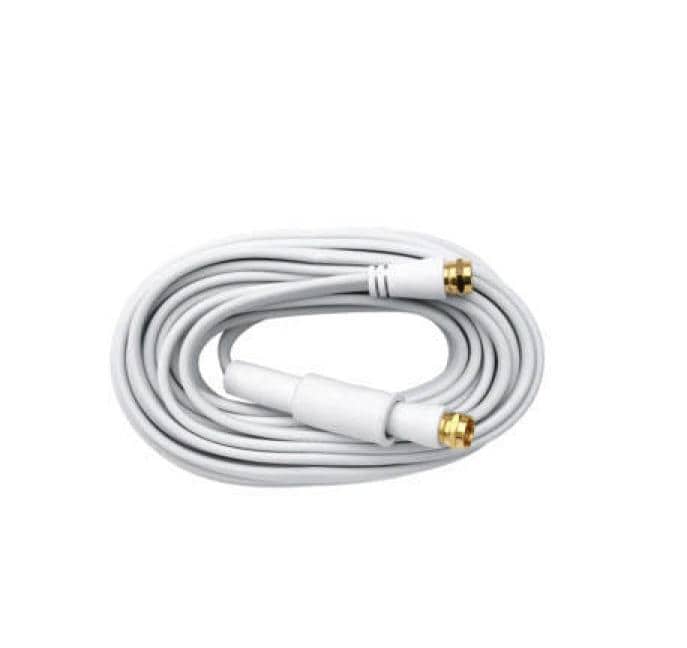 Axing SFK 250-02 – SAT-Anschlusskabel, Flach 3 mm, 2,5 m, F-Stecker, Weiss