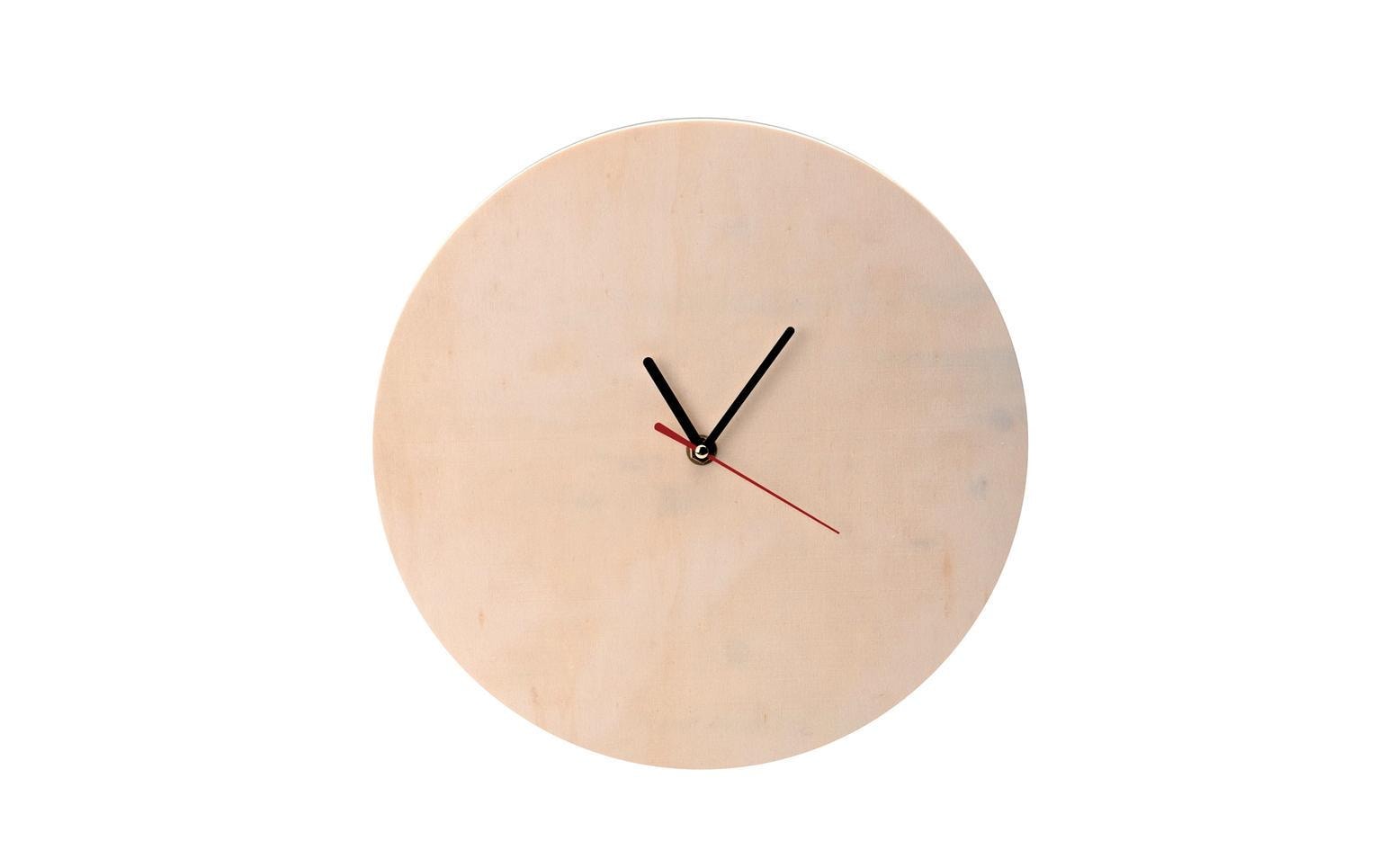 GLOREX Wanduhr – Analog, Ø 30 cm, Braun, Holz