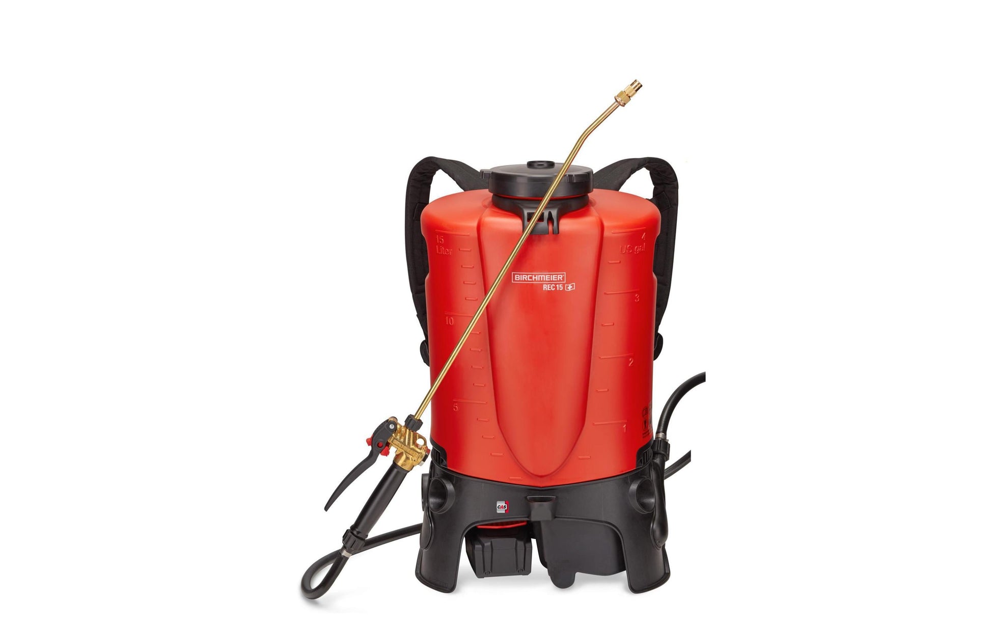 Birchmeier Drucksprüher REC 15 AC1 – 15 l, Kunststoff, Schwarz/Rot, 34,0 × 24,0 × 57,0 cm