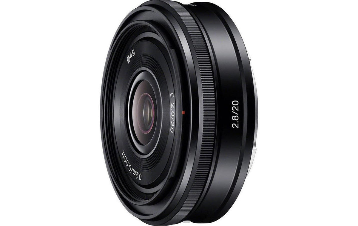Sony SEL20F28 Weitwinkelobjektiv – E-Bajonett – 20 mm f/2.8 – für NEX-VG900E, NEX-VG30EH, NEX-VG20EH