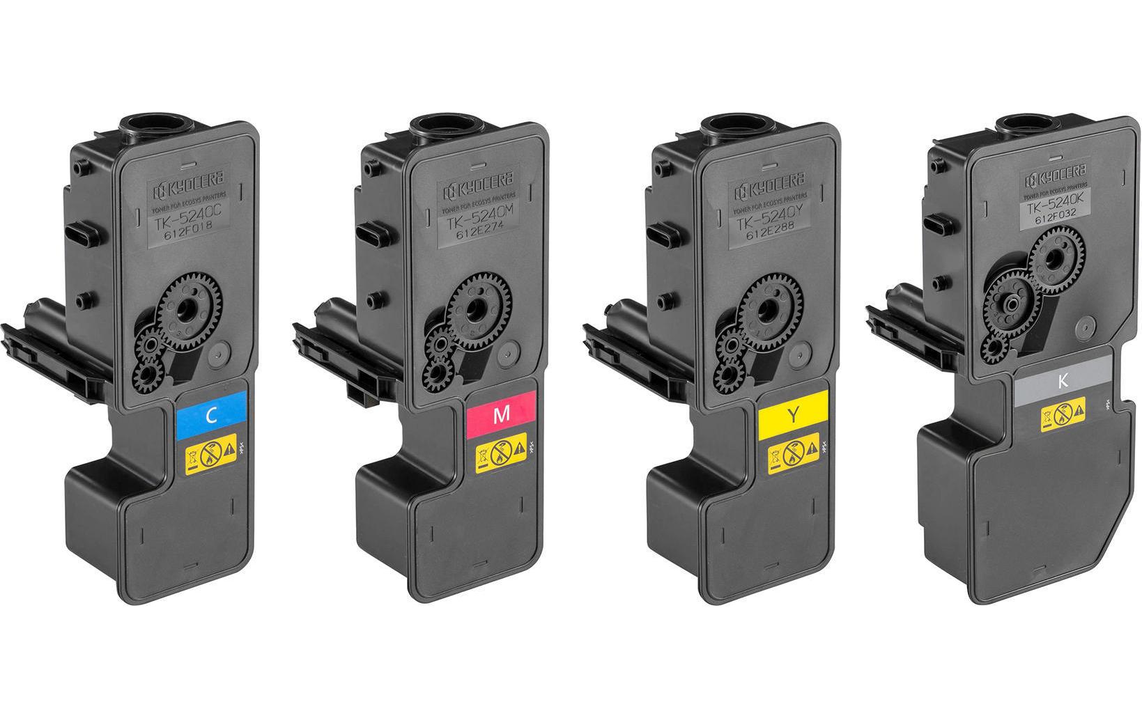 Kyocera – Toner-Multipack TK-5220 – BK/C/M/Y, 1200 Seiten – für Kyocera M5521cdw/M5521cdn/P5021cdw u. a.