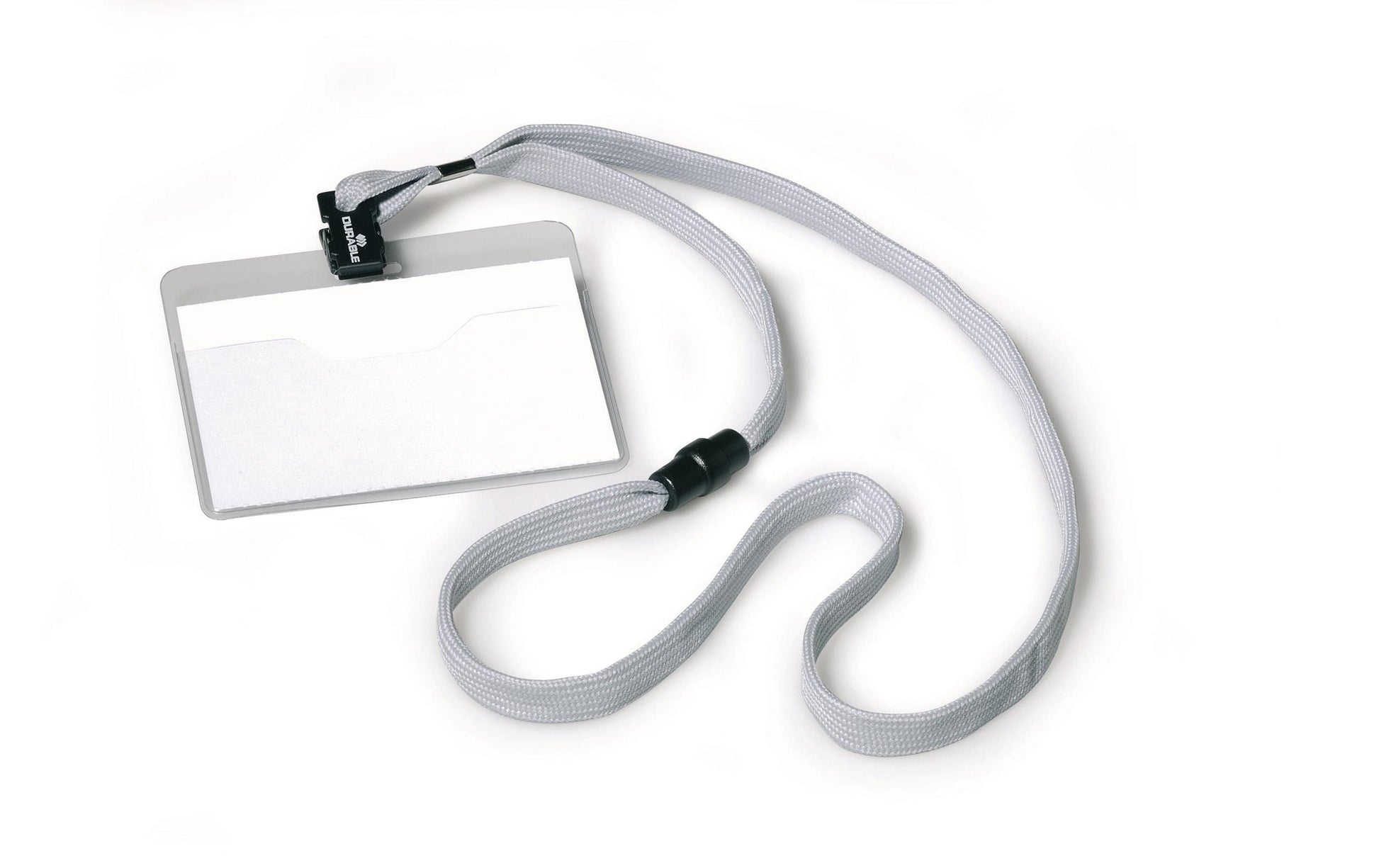Durable Namensschild – 90 × 60 mm – Textilband, transparent – Pack à 10