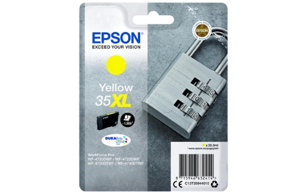 Epson Tintenpatrone 35XL, Gelb, XL, 1'900 Seiten – für Epson-Drucker