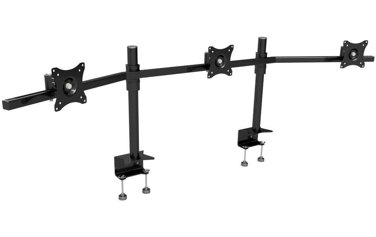 Edbak SV11 – Tischhalterung, 3er, Tischklemme, bis 27", VESA 75 × 75/100 × 100 mm, 30 kg