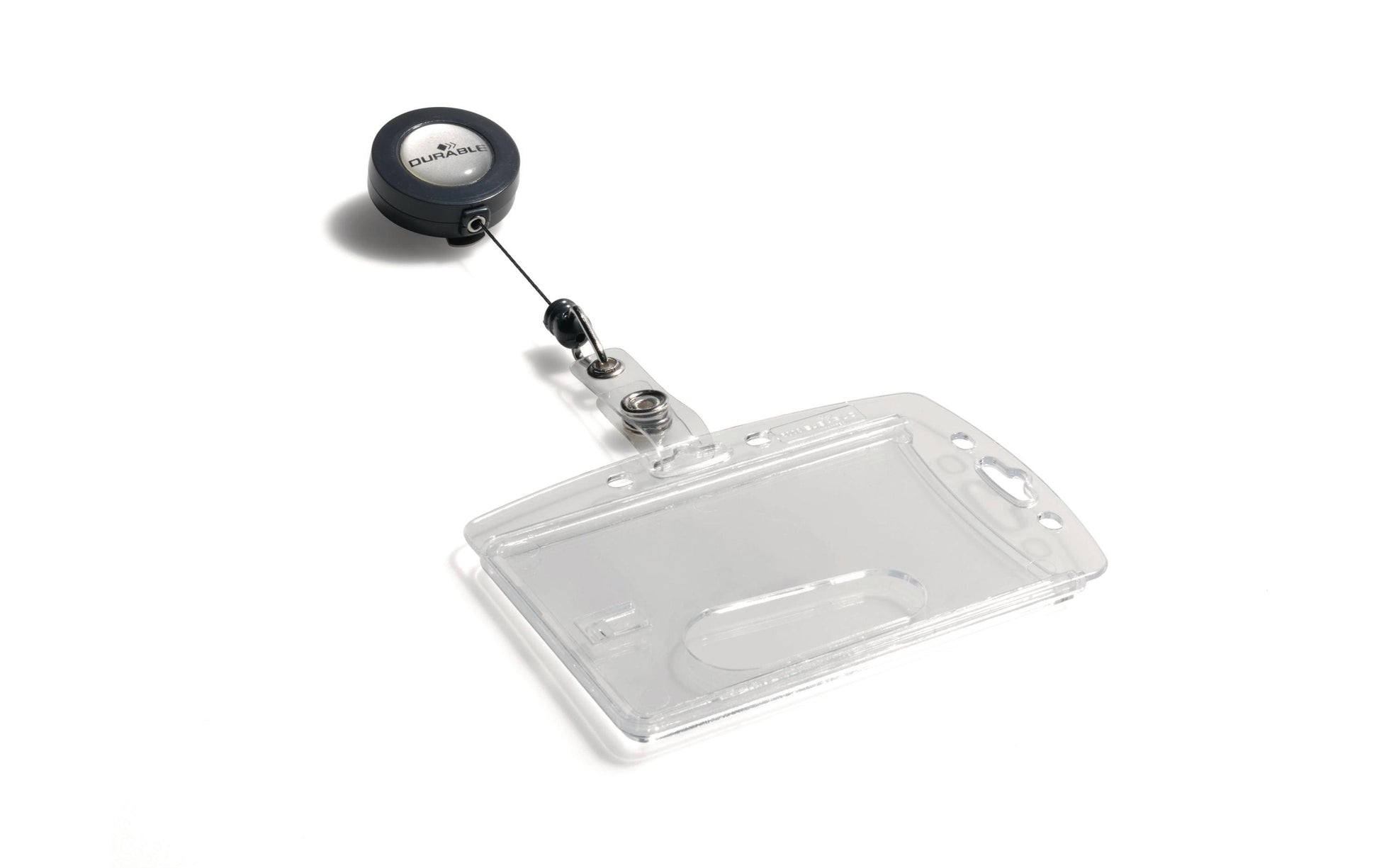 Durable Hartbox – 87 × 54 mm, transparent, für 1 Betriebsausweis, 10er-Pack