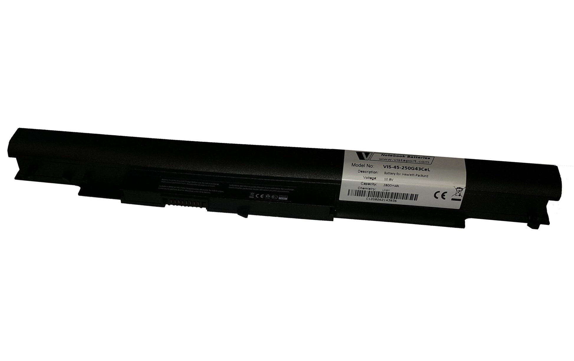 Vistaport Notebook-Akku – für HP 240–255 (G4–G5), Pavilion 14/15 – 30 Wh, 10,8 V (3 Zellen) – Schwarz