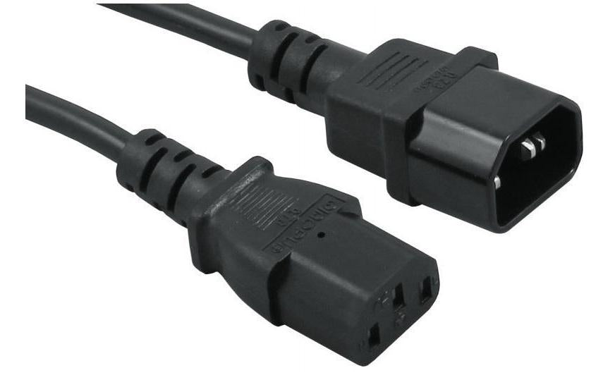 Diggelmann Netzkabel, IEC C13 auf IEC C14, halogenfrei, 10 A, 0,5 m, schwarz
