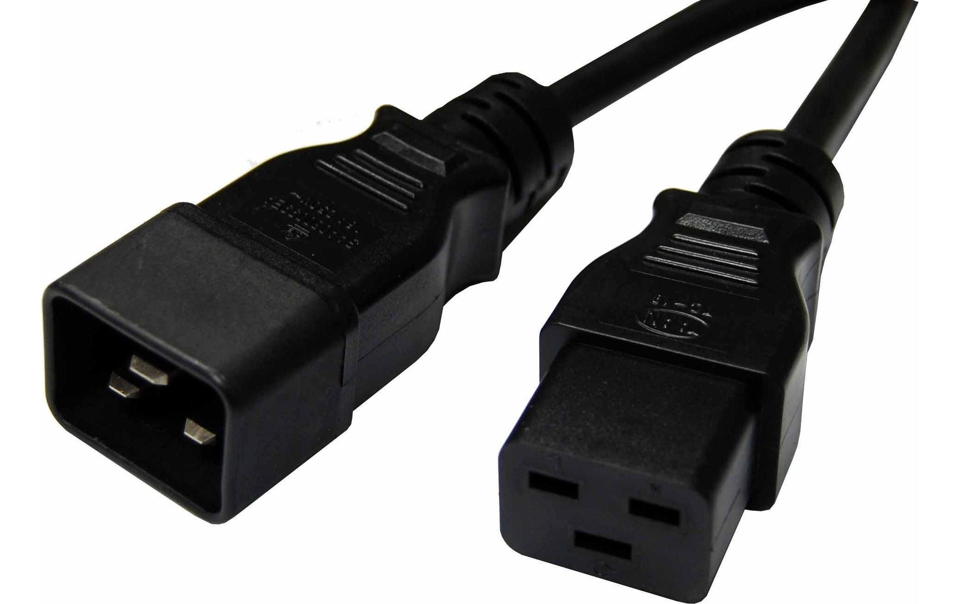 Diggelmann Netzkabel, IEC C19 auf IEC C20, halogenfrei, 8 m, schwarz