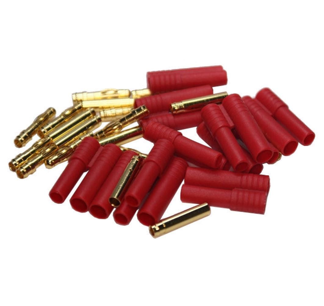 EP Product Adapterkabel, HXT 4 mm Stecker/Buchse mit Gehäuse – Gold/Rot