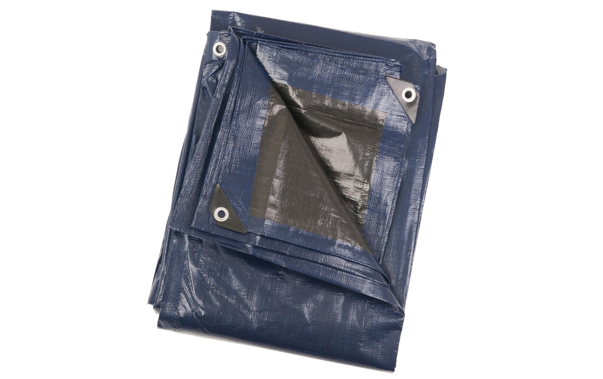 Perel Abdeckplane – 140 g/m² – 10 m × 12 m – Kunststoff – blau/schwarz – verstärkte Kanten, Ösen, wasserdicht