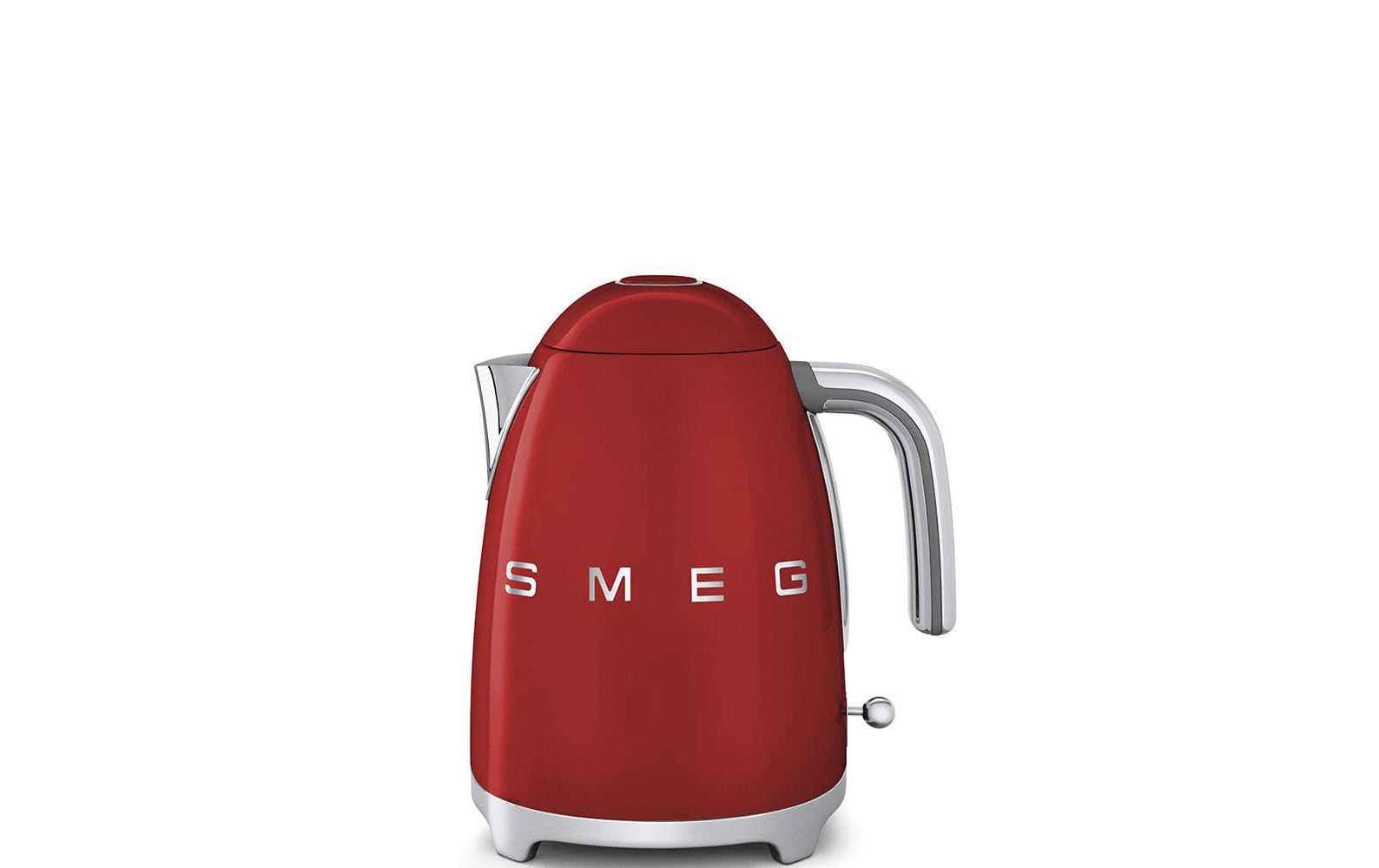 SMEG – Wasserkocher 1,7 l, 2400 W, Edelstahl, Rot