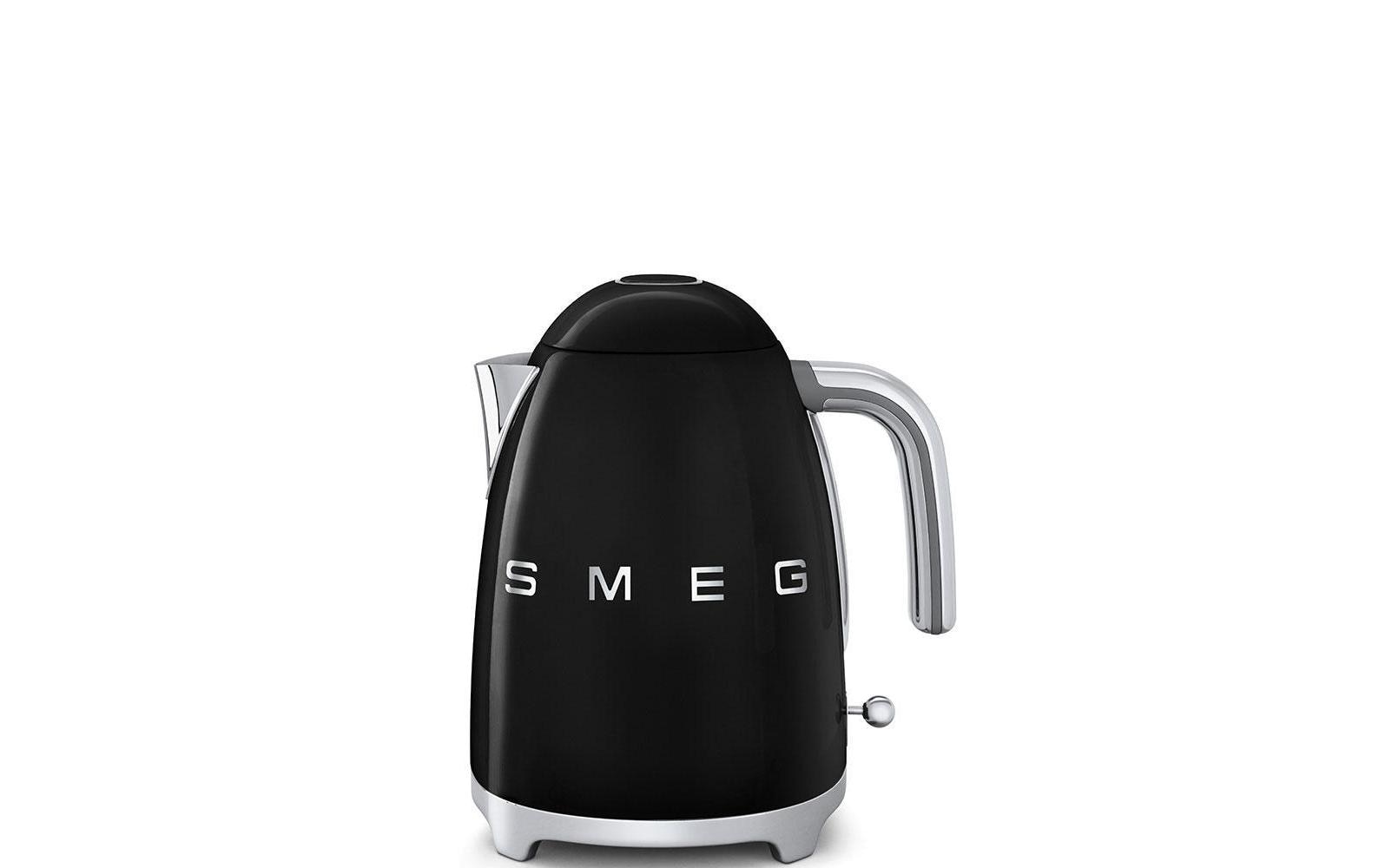 Smeg 50's – Wasserkocher 1,7 l, 2400 W, Edelstahl, Schwarz