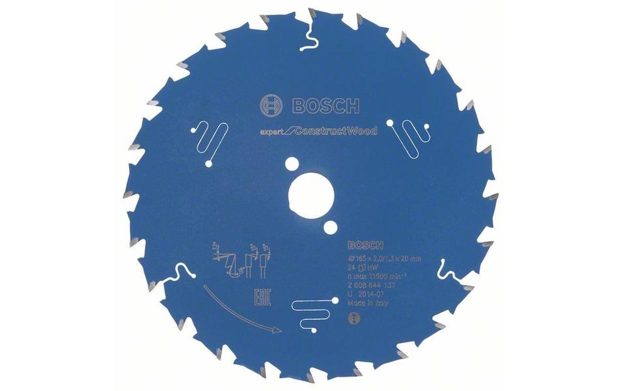 Bosch Kreissägeblatt, Expert, 165 mm × 20 mm × 2,0 mm