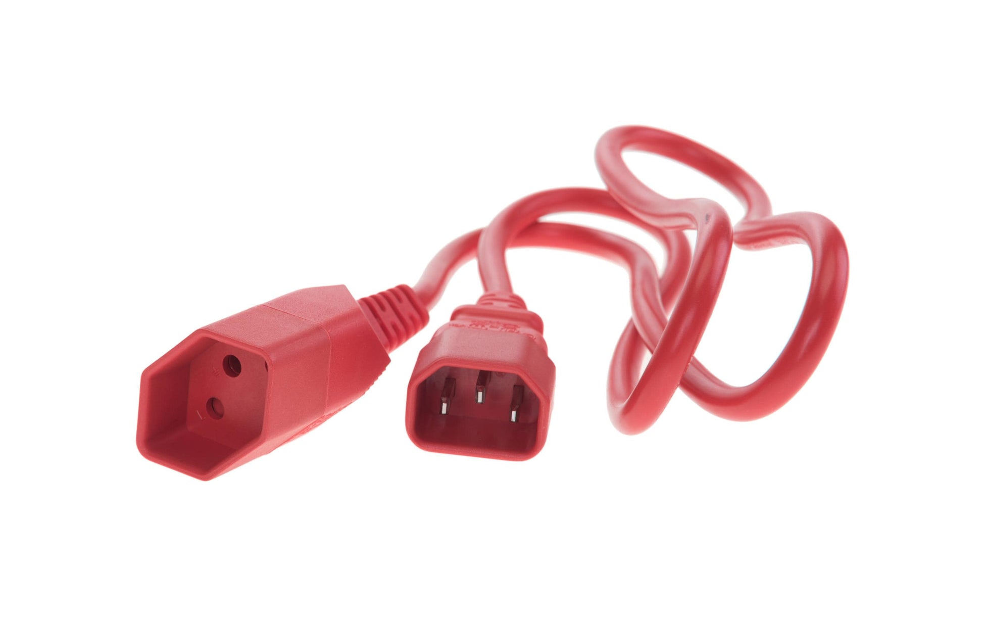 Diggelmann Netzkabel, IEC C14 auf T13, Kinderschutz, 0,3 m, Rot, SPRDC14T13-03