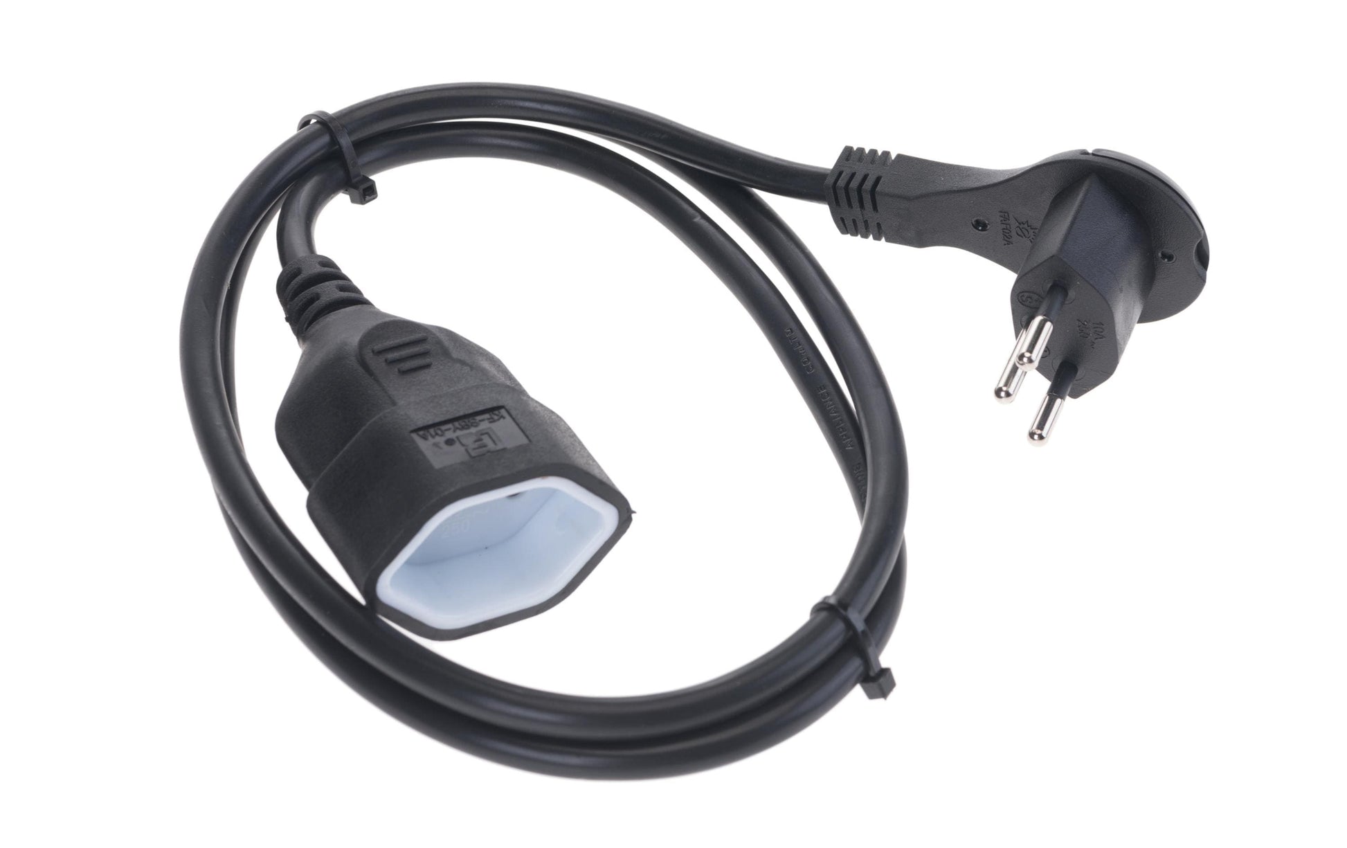 M. Schönenberger Verlängerungskabel – T12–T13, 1 m, mit Kinderschutz, 3×1 mm², schwarz