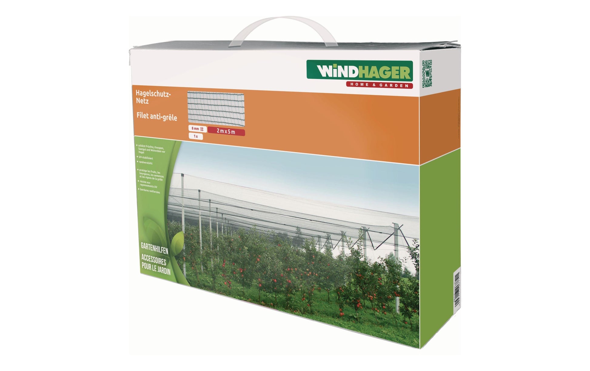 Windhager Hagelschutz-Netz – 2 × 5 m, 33 g/m², grün, 1 Stück