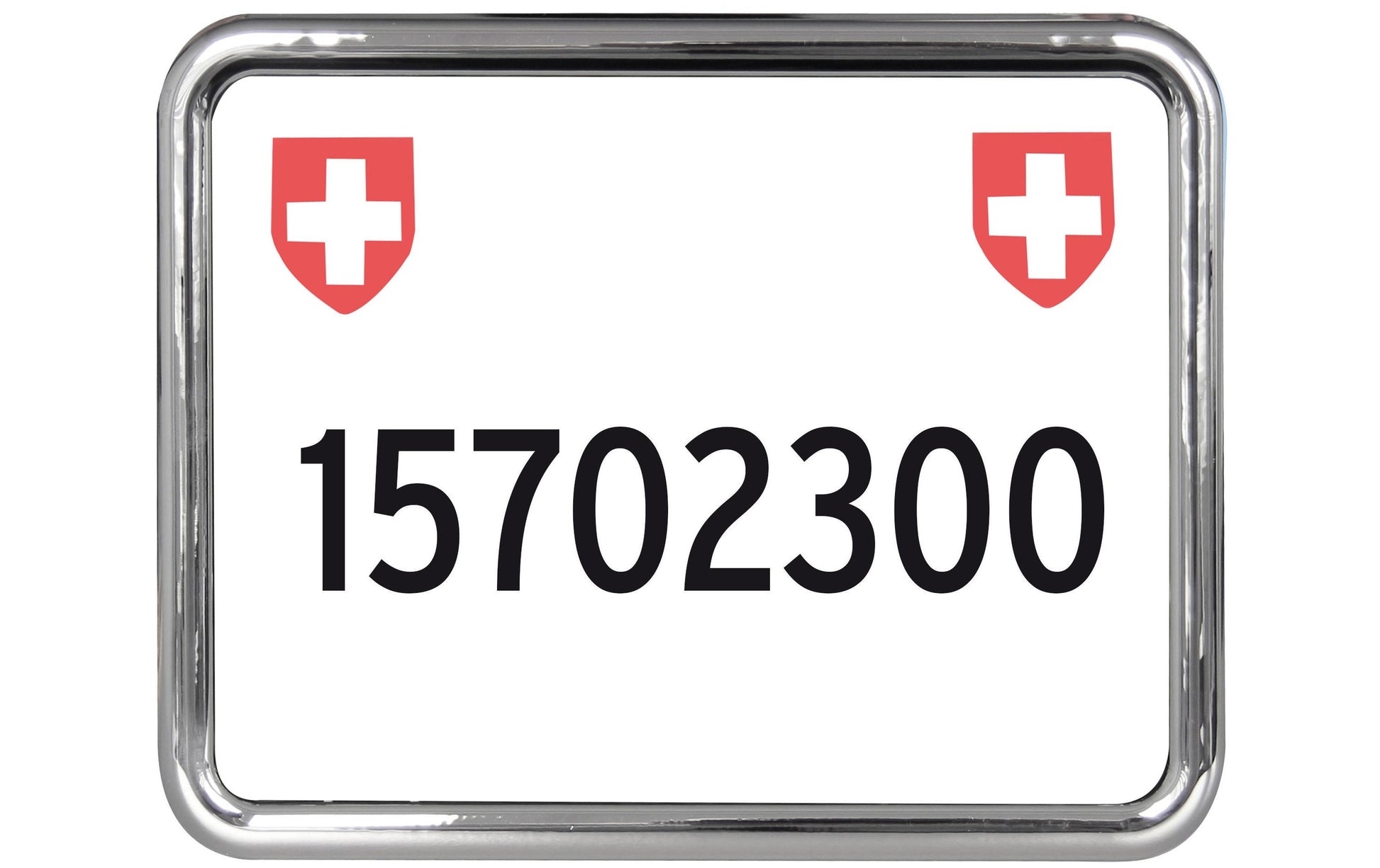 Easyklick Kennzeichenhalter – für Motorrad – Kunststoff, Chrom