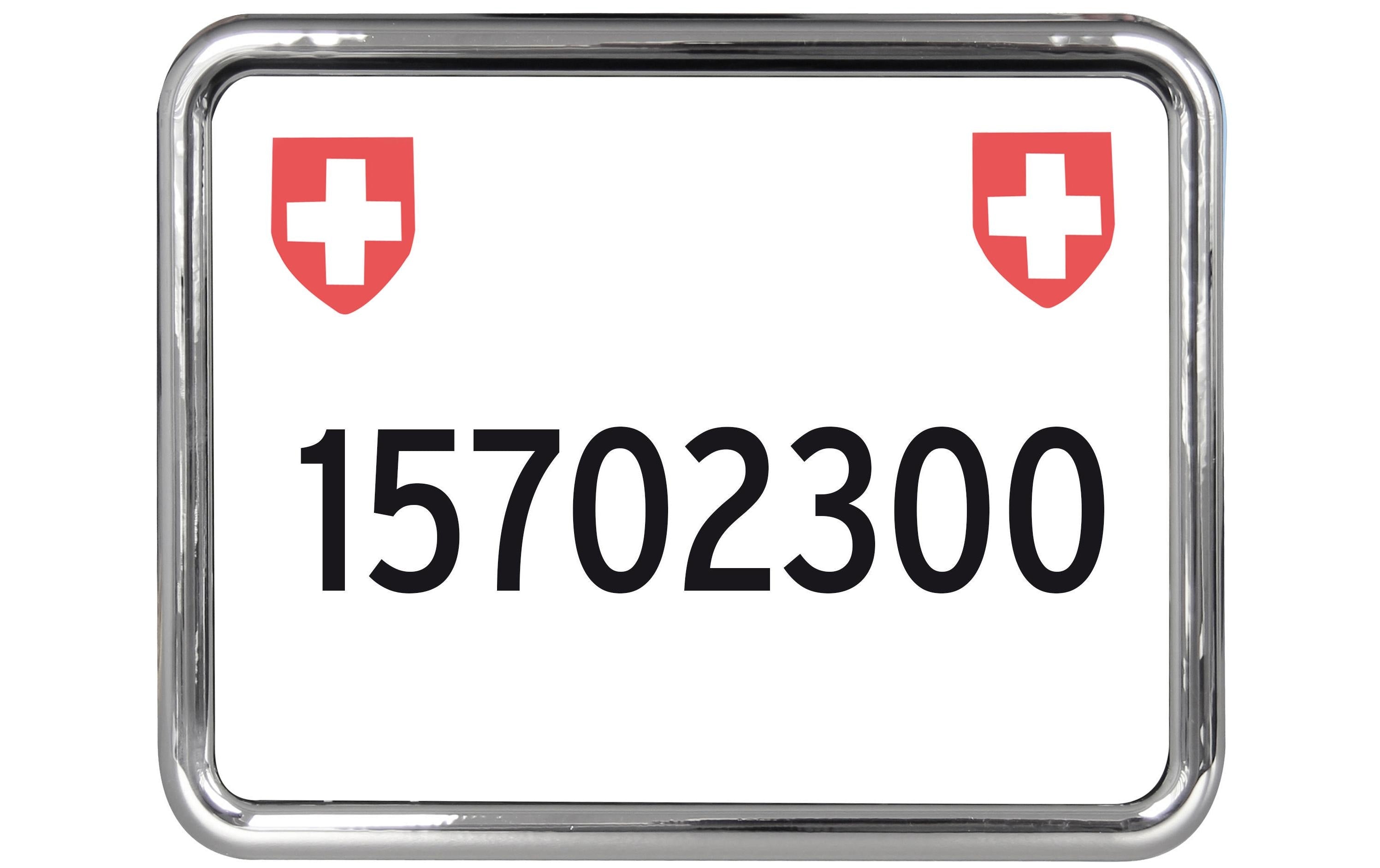 Easyklick Kennzeichenhalter – für Motorrad – Kunststoff, Chrom