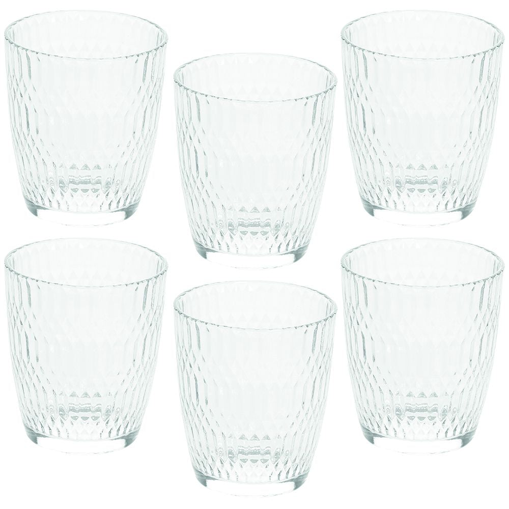 Tognana Porcellane Trinkgläser Seoul – 6er Set, 310 ml, Ø 8,5 cm, Glas, Transparent, spülmaschinenfest