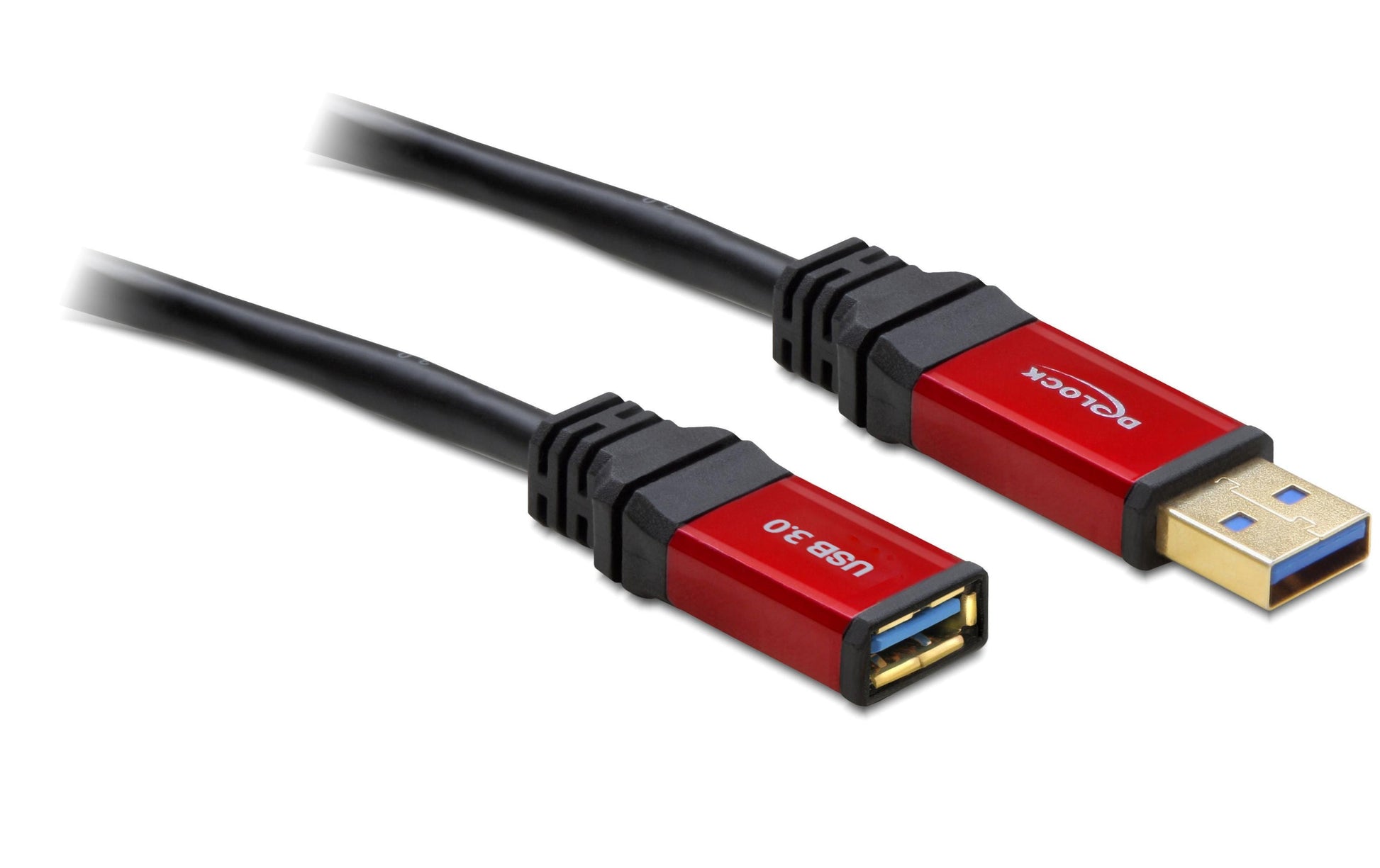 DeLOCK USB-A Verlängerungskabel (Stecker auf Buchse) – USB 3.2 Gen 1 (5 Gbit/s) – 5 m – Goldstecker