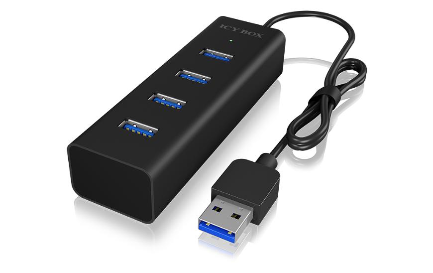 ICY BOX IB-HUB1409-U3 USB-Hub – 4× USB-A, für Windows/Mac/Linux