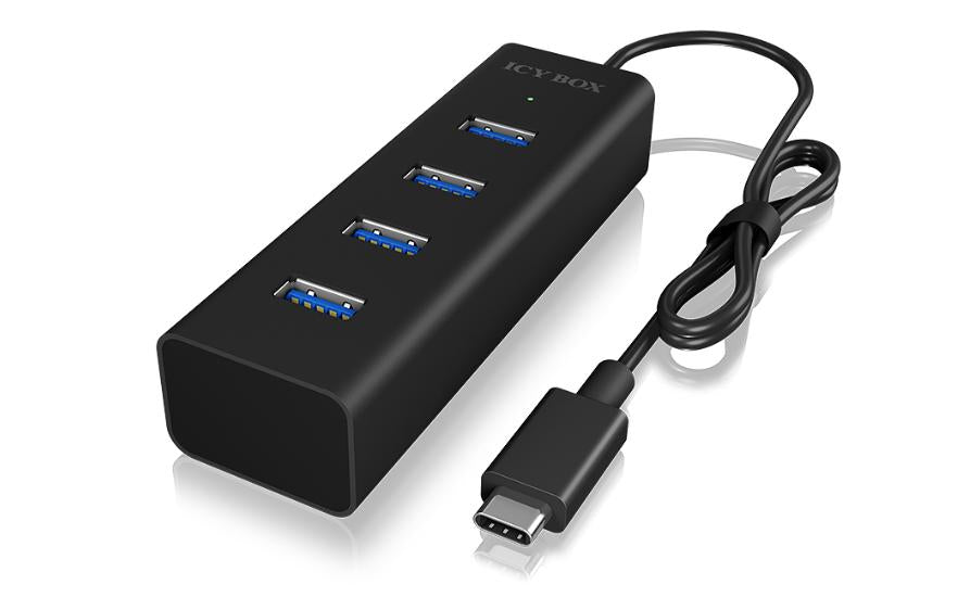 ICY BOX IB-HUB1409-C3 USB-Hub – USB-C, 4× USB-A, für Windows/Mac/Linux