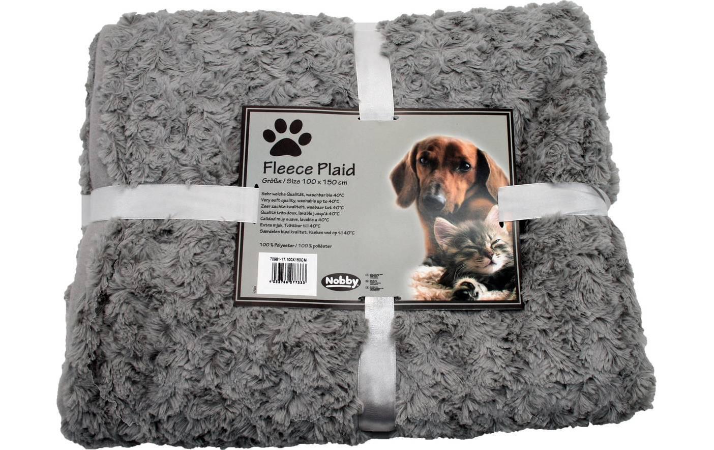 Nobby Wohndecke – Fleece, Hellgrau – 100 × 150 cm