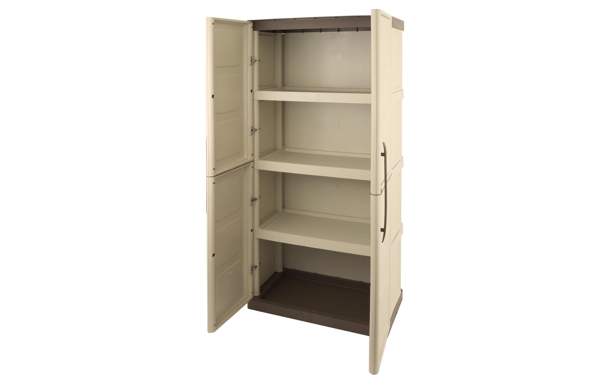Art Plast S71/TPT – Gartenschrank, 3 Tablare, 700 × 390 × 1650 mm, beige, Kunststoff