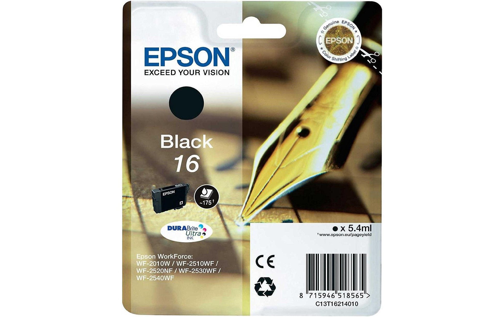 Epson Tintenpatrone 16, Schwarz, 175 Seiten