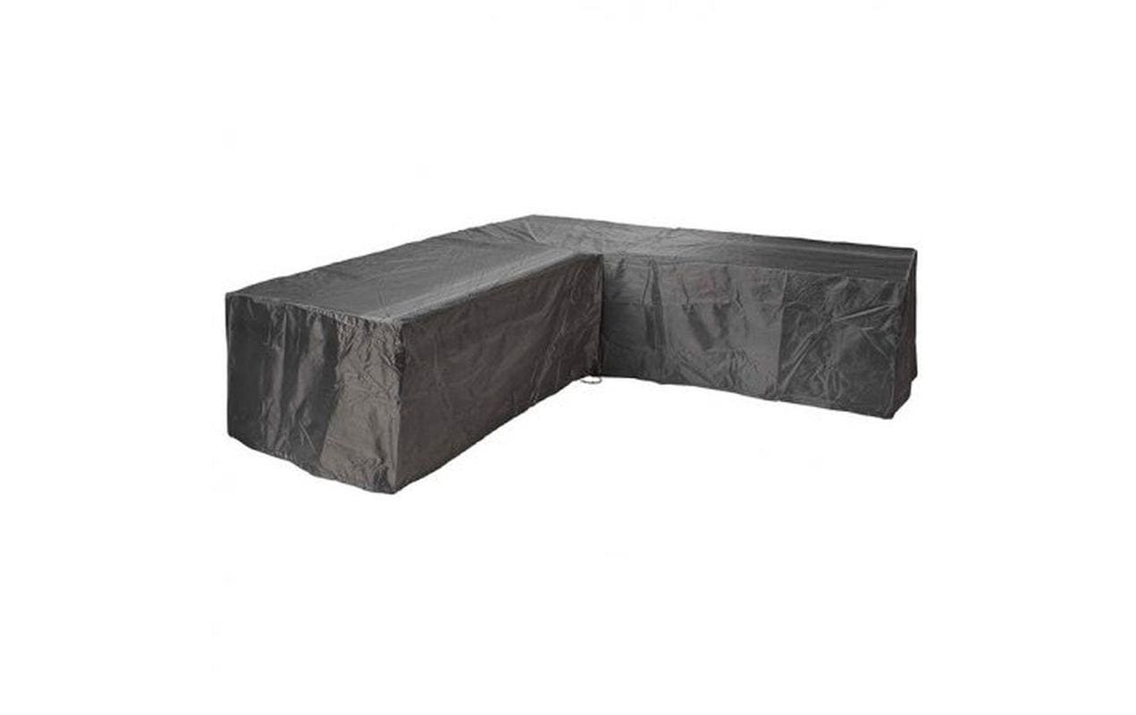 AeroCover Terrassensofaabdeckung L-Form 300 × 100 × 70 cm, Schwarz, Ripstop-Polyester, Wetterfest, für Lounges
