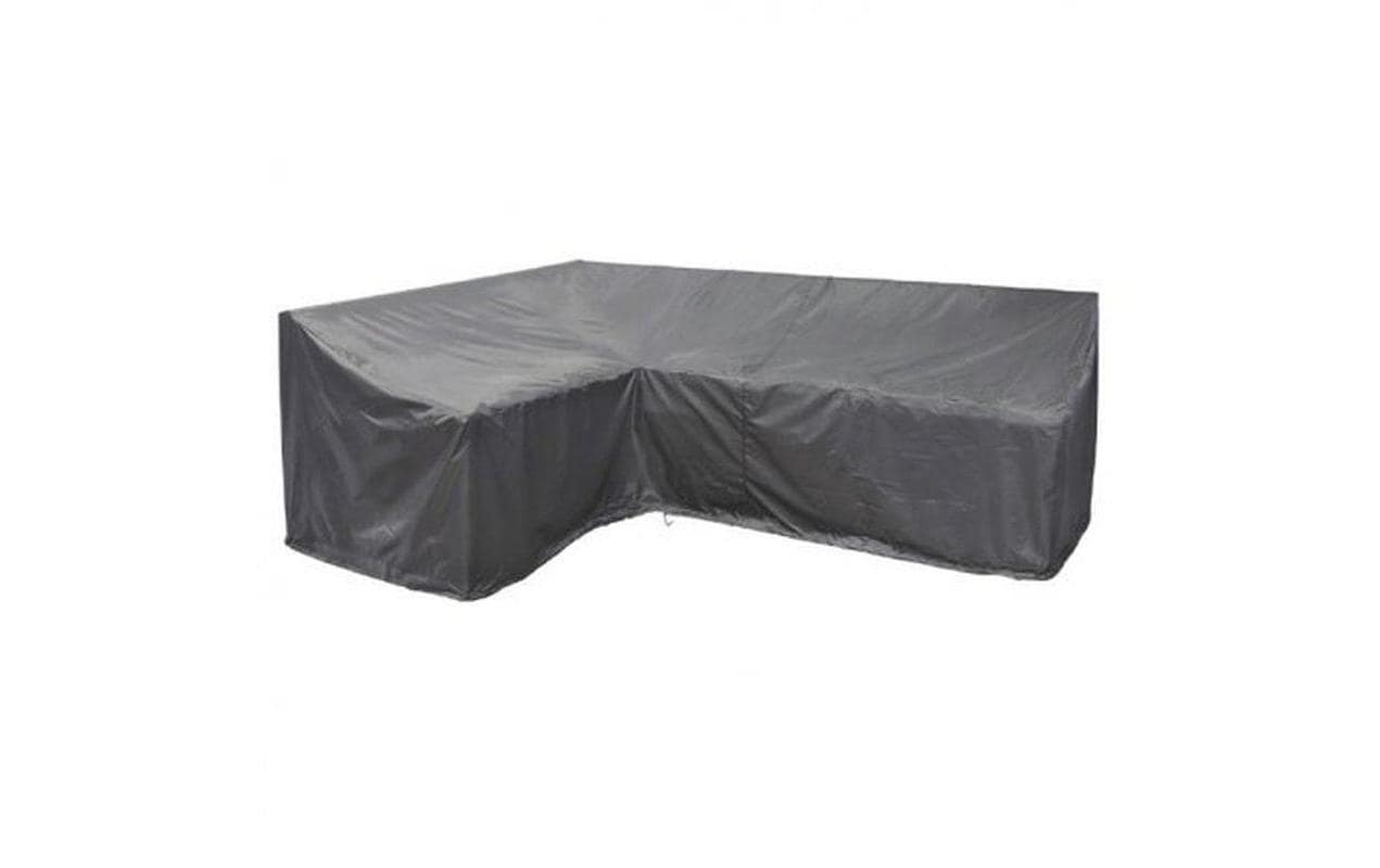 AeroCover Terrassensofaabdeckung L-Form 270 × 210 × 85 cm, H 65/90 cm, Ripstop-Polyester, Schwarz, Wetterfest