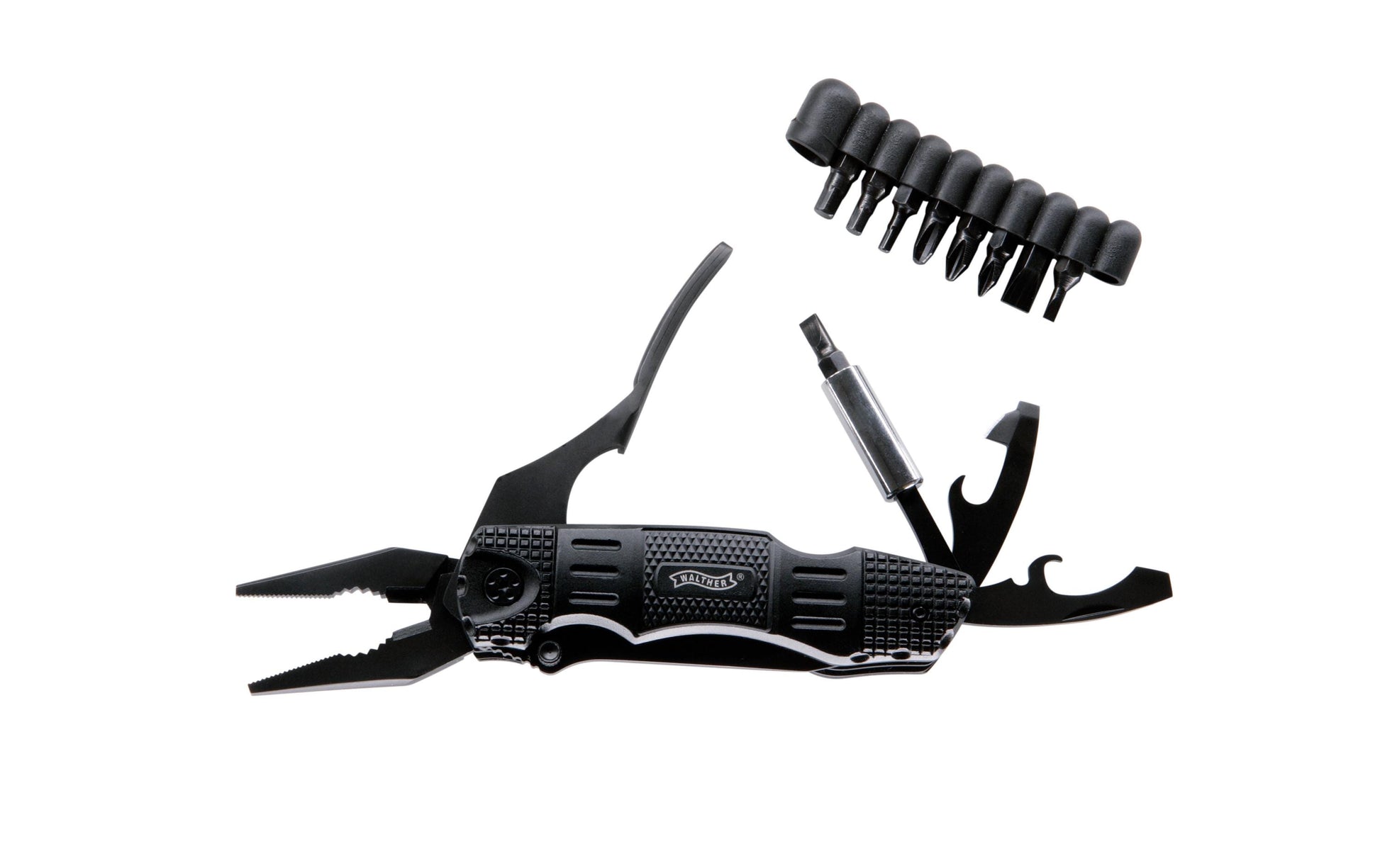 Walther MTK Multitool – Klingenlänge 81 mm, 227 g – 18-teilig – für Reisen, Wandern & Camping