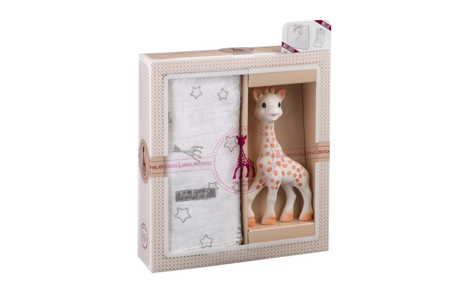 Sophie la girafe Geschenkset Spielfigur – 24,0 × 27,0 × 6,0 cm – ab 0 J. – Kautschuk, Baumwolle – mehrfarbig