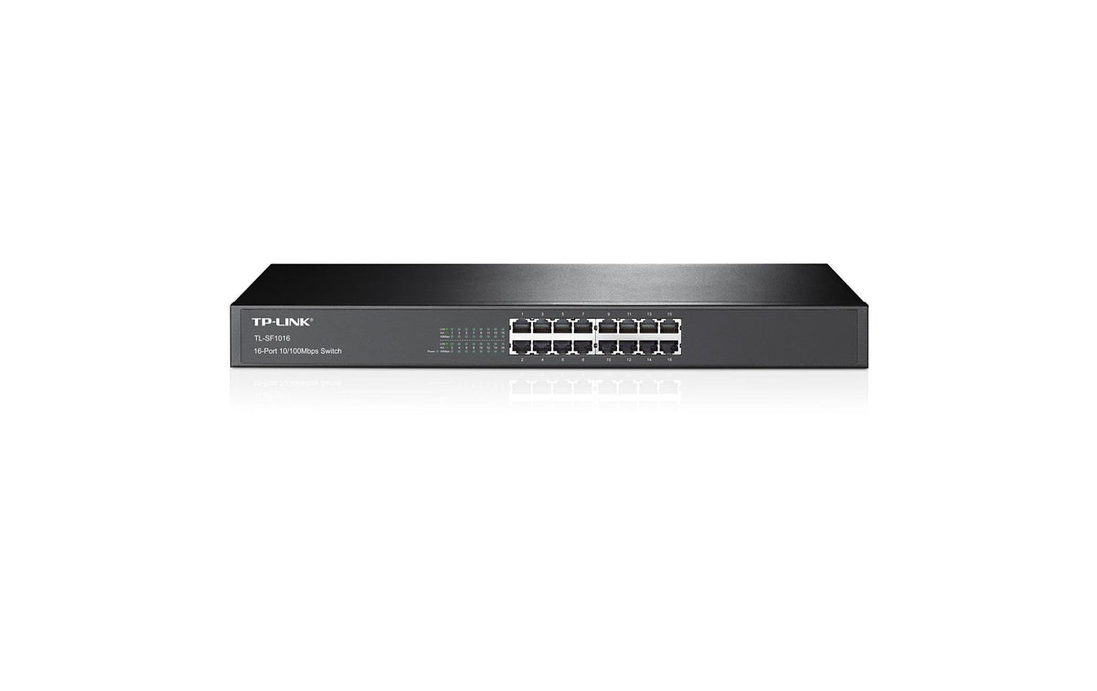 TP-Link TL-SF1016 – Unmanaged Switch – 16× 10/100, 19", 1U