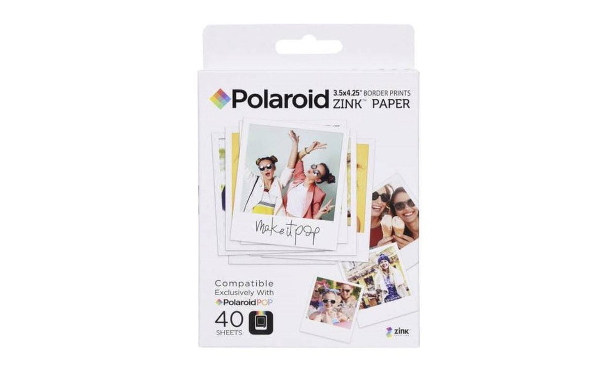 Polaroid M340 Sofortbildfilm – 76,2 × 101,6 mm, matt, weiss – für Polaroid Pop – 40er-Pack