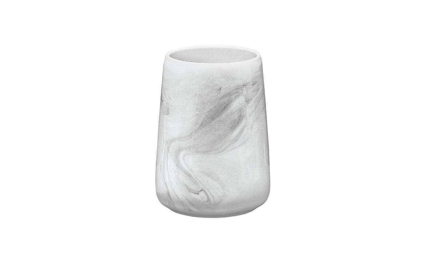 Kleine Wolke Zahnputzbecher – Steingut, 7,8×10,5 cm, Grau