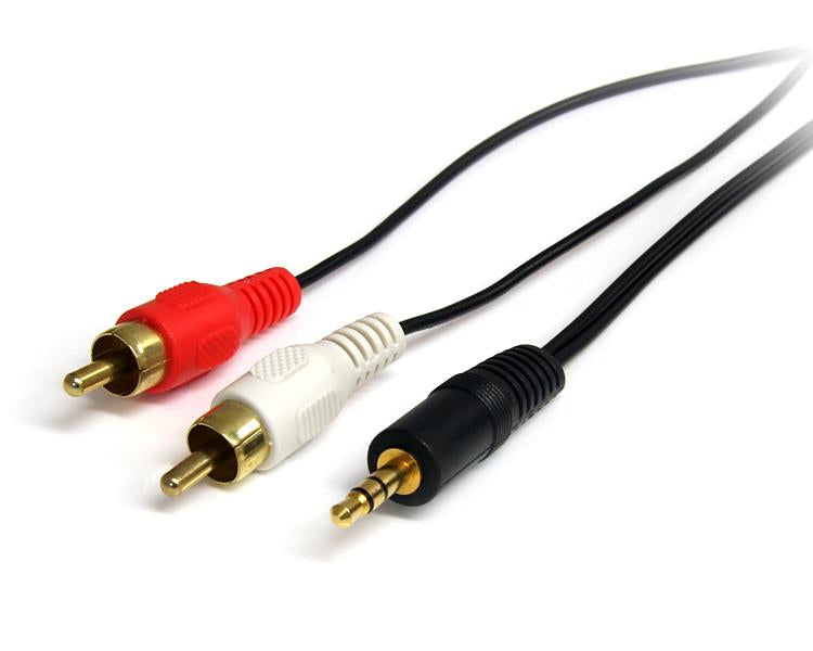 StarTech.com 3,5-mm-auf-2×-Cinch-Adapterkabel – Stecker-zu-Stecker – 0,92 m