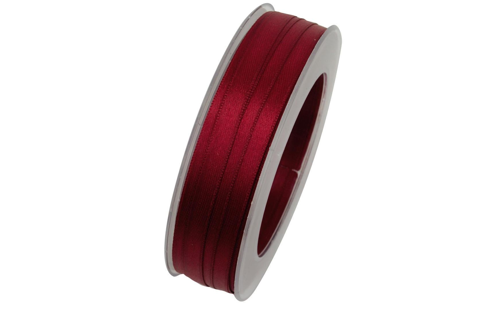 Goldina Geschenkband Satin Dunkelrot – 10 mm × 25 m – glänzend