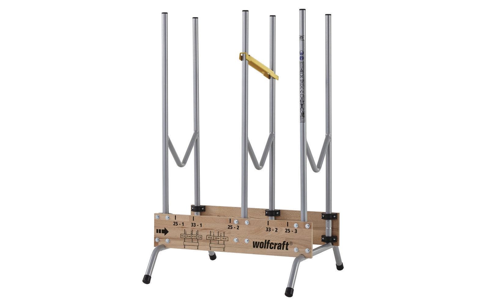wolfcraft GmbH Wolfcraft Sägebock – 150 kg, 700 × 675 × 1120 mm, Metall/Holz, schwarz/grau