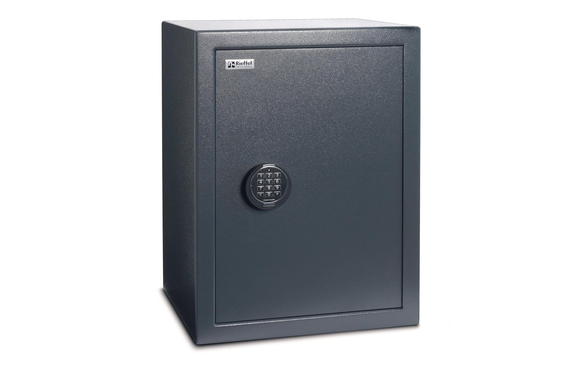 Rieffel Tresor – mit Zahlenschloss, Metall, schwarz, 480 × 410 × 650 mm