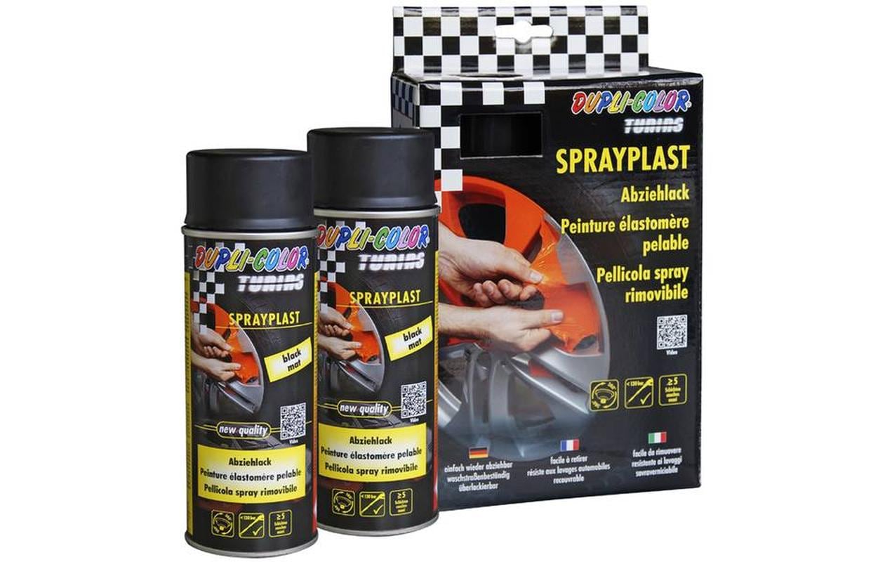 Dupli-Color Sprayplast Farbspray – Grau, glänzend – 2×400 ml (800 ml) – für Metall, Räder