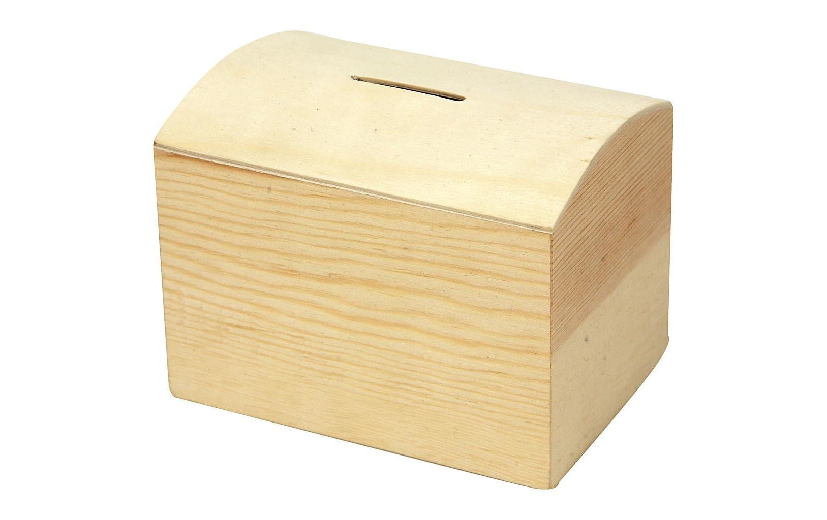 Creativ Company Spardose – Holz, Braun – 10 × 8 × 7 cm